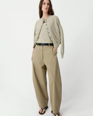 Linen&Cotton Flecked Cardigan