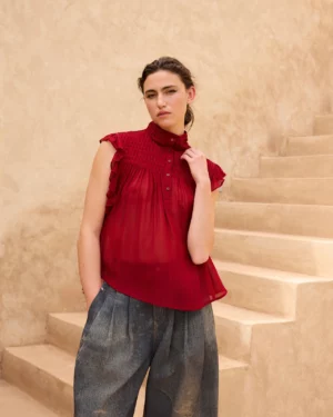 Esvedra Red Blouse